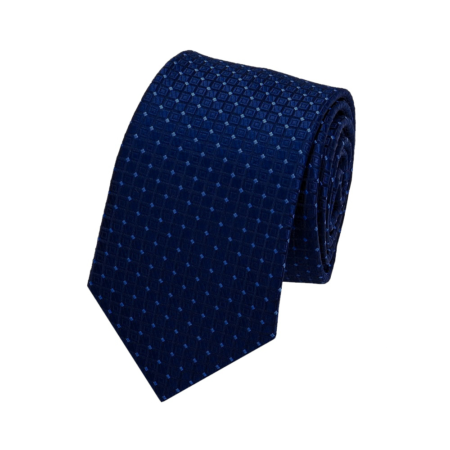 Blue tie with blue dots