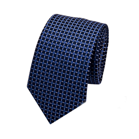 Blue tie with dots