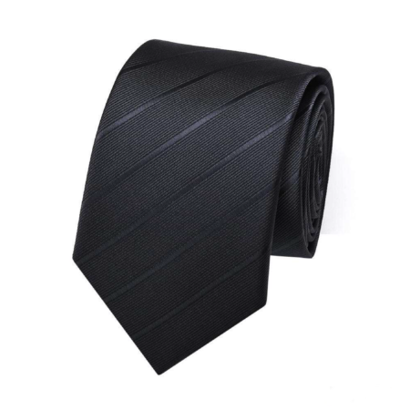 Dark grey tie with stripes