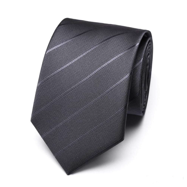 Light grey tie with stripes